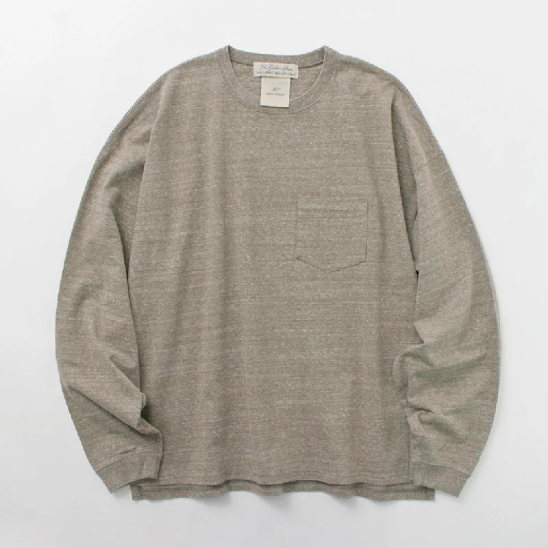 Men's Shirts with Graphic SleevesREMI RELIEF / Melange jersey long sleeve pocket T-shirt