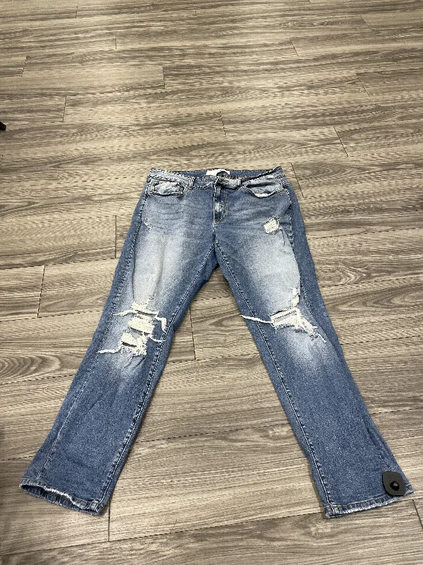 Leather Patch Men's JeansJeans Straight By Kancan  Size: 18