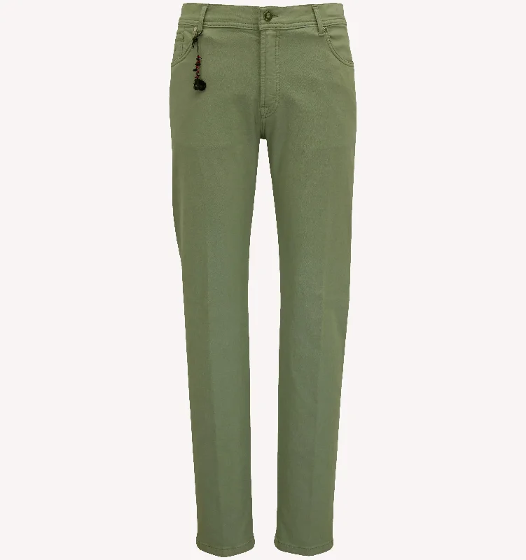 Men's Pants with Graphic PrintsPescarolo Bull 5-Pocket Pant in Army