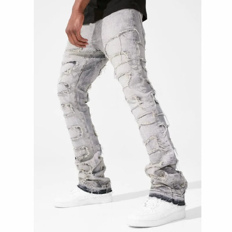 Men's Patterned Pants with Camouflage PrintsJordan Craig Martin Stacked Python Denim (Bone White) JTF1130