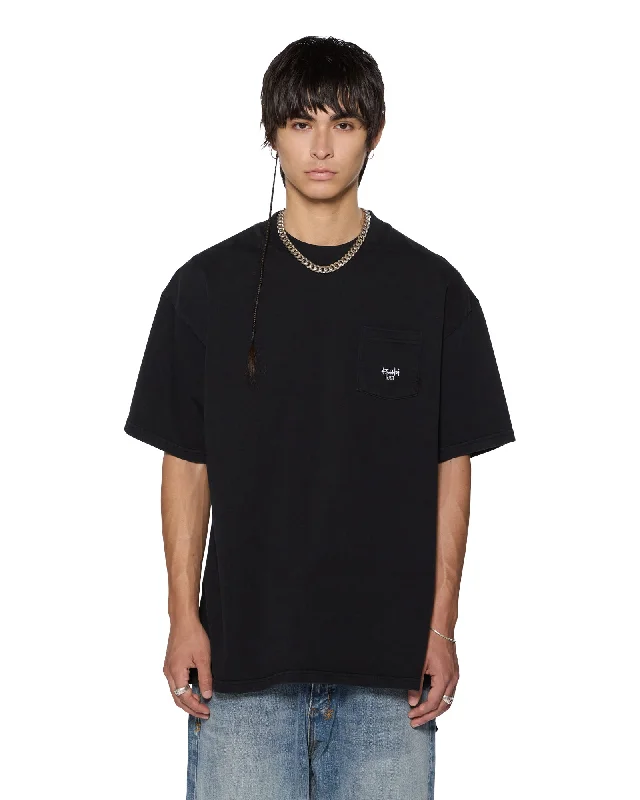 Men's Shirts with Belt LoopsSTAMP EKCESS POCKET SS TEE BLACK