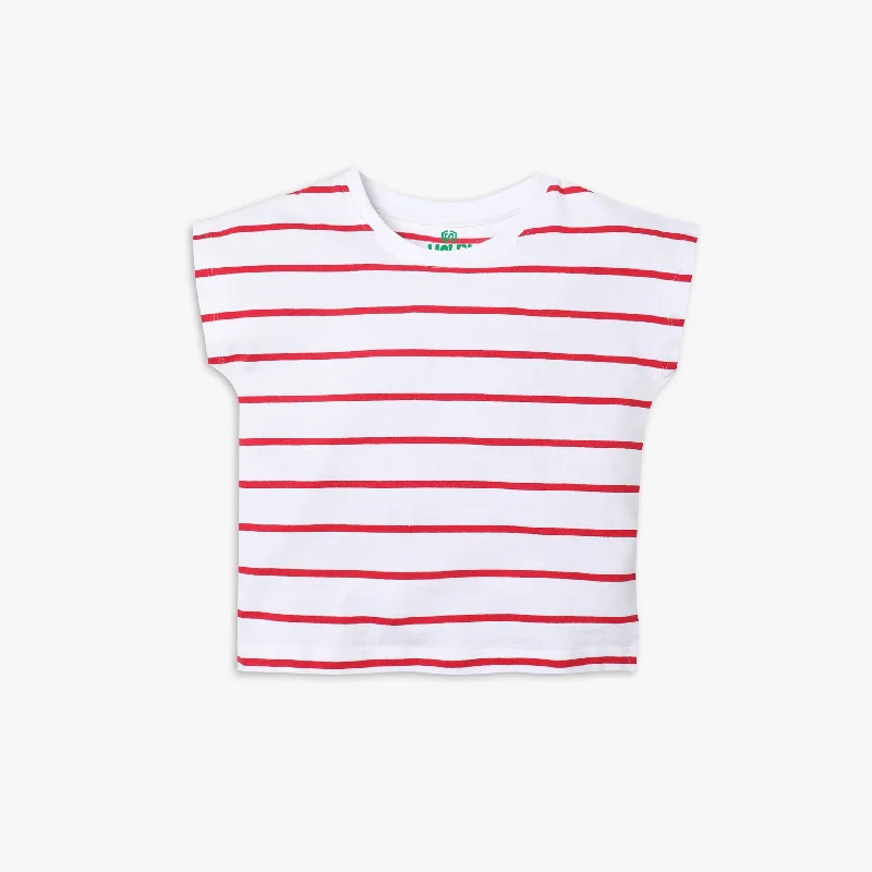 Men's Shirts with Adjustable CuffsGirls Regular Fit Striped T-Shirt