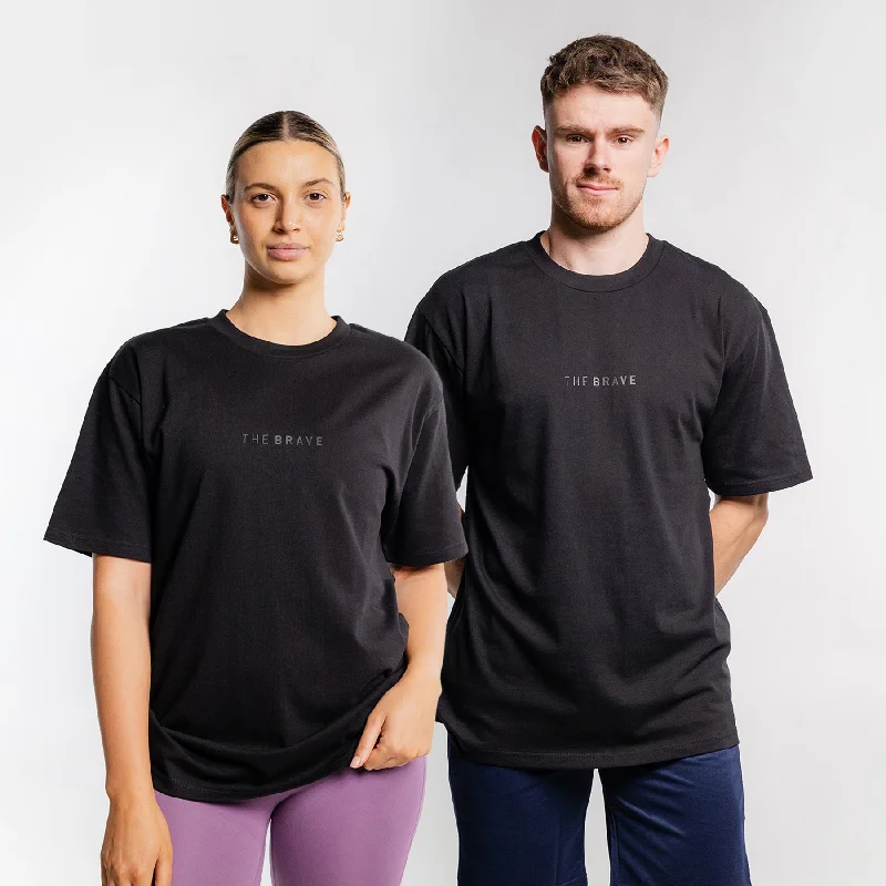 Men's Shirts with Barrel CuffsTHE BRAVE - LIFESTYLE OVERSIZED T-SHIRT - BLACK