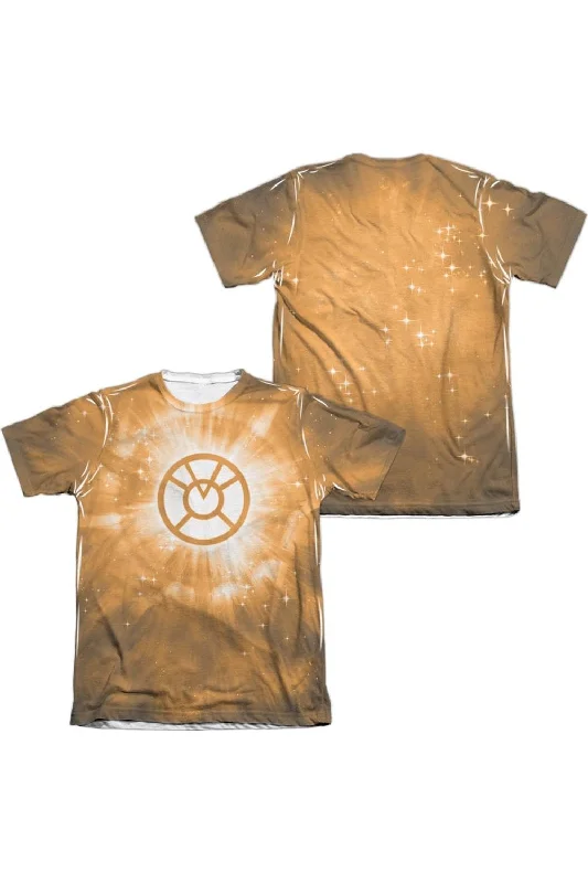 Men's Shirts with Antimicrobial TreatmentGreen Lantern Orange Energy (Front/Back Print) Adult 65/35 Poly/Cotton Short Sleeve Tee / T-Shirt