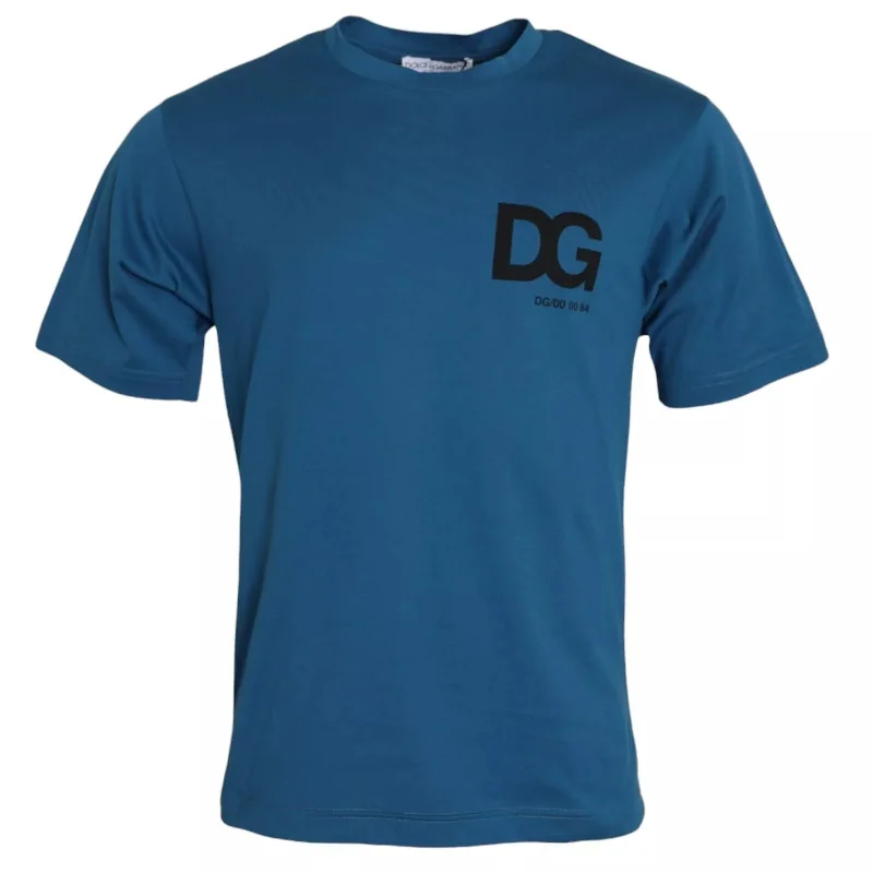 Striped Men's TopsDolce & Gabbana Logo Cotton Round Neck Short Sleeves Men's T-shirt (Pre-Owned)