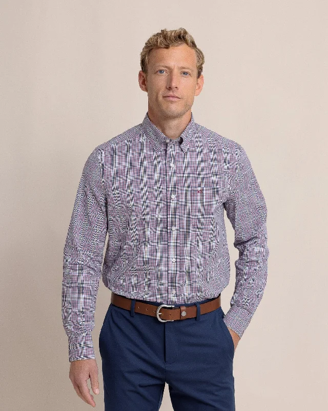 Men's Checkered Shirts for a Retro FeelCharleston Brunswick Plaid Long Sleeve Sport Shirt