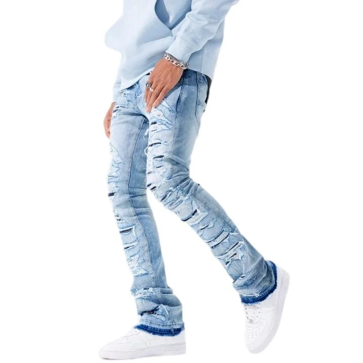 Men's Yoga Pants for FlexibilityJordan Craig Martin Stacked Sahara Denim (Sky Blue) JTF1177