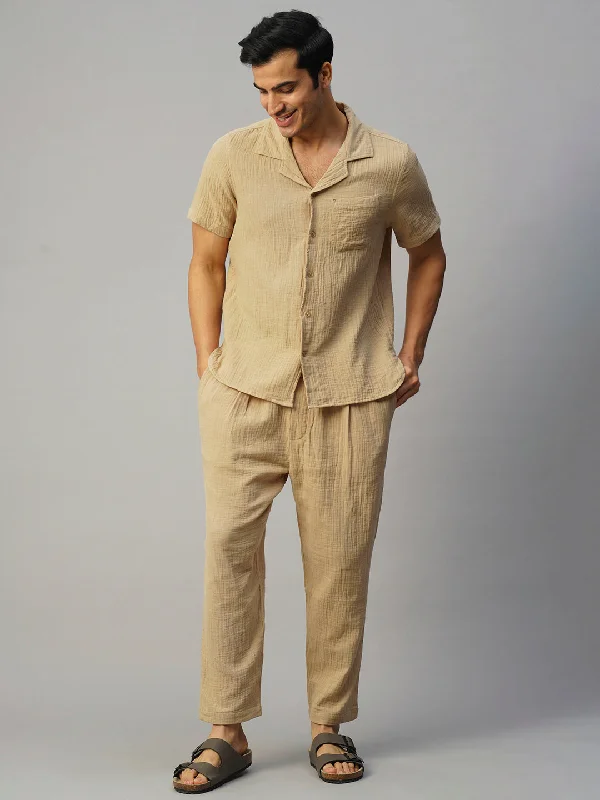 Men's Unique and Designer Bottom Wear for a Statement LookMen's Khaki Cotton Loose Fit Pant