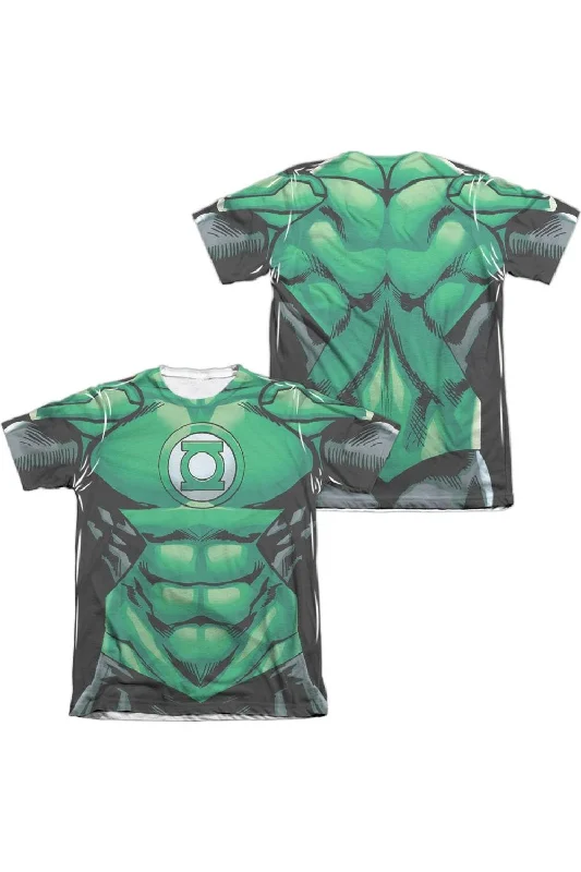 Men's Shirts with Embellished HemlinesGreen Lantern Uniform (Front/Back Print) Adult Poly/Cotton Short Sleeve Tee / T-Shirt