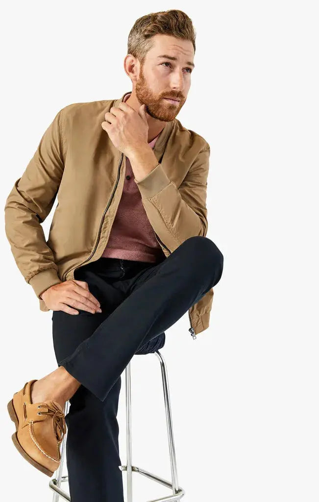 Men's Pants with Adjustable Waistbands34 HERITAGE | Verona Chino Pants | Black High Flyer