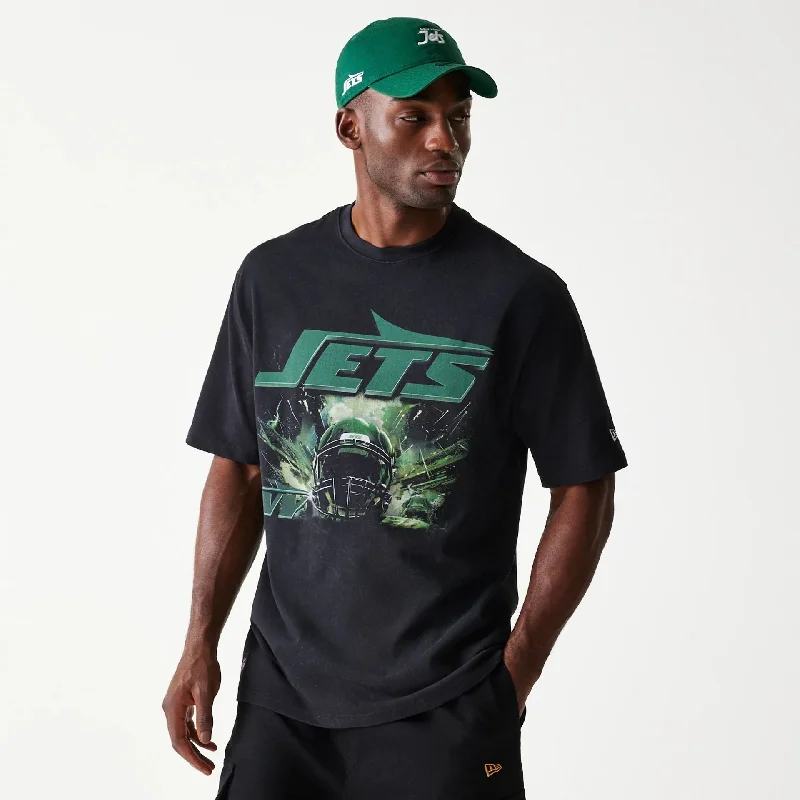 Men's Dressy Shirts for Formal EventsNew York Jets NFL Games Premium Apparel Black Oversized T-Shirt