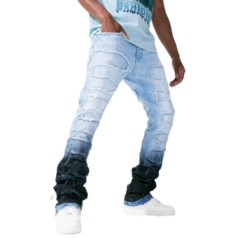 Men's Patterned Pants with Animal PrintsJordan Craig Martin Stacked Oasis Denim (Blue Wave) JTF1131