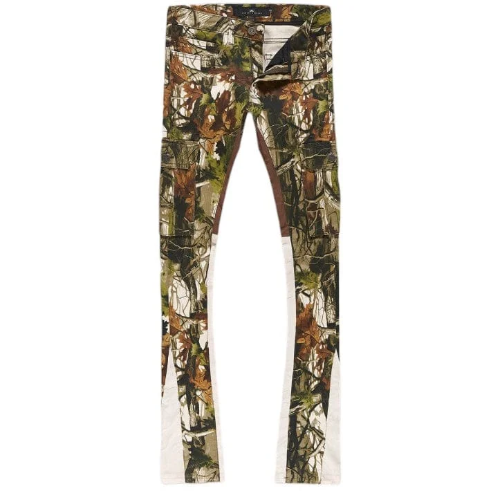 Men's Formal Trousers for BusinessJordan Craig Martin Stacked Camo Cargo Denim (Oak) JTF222C