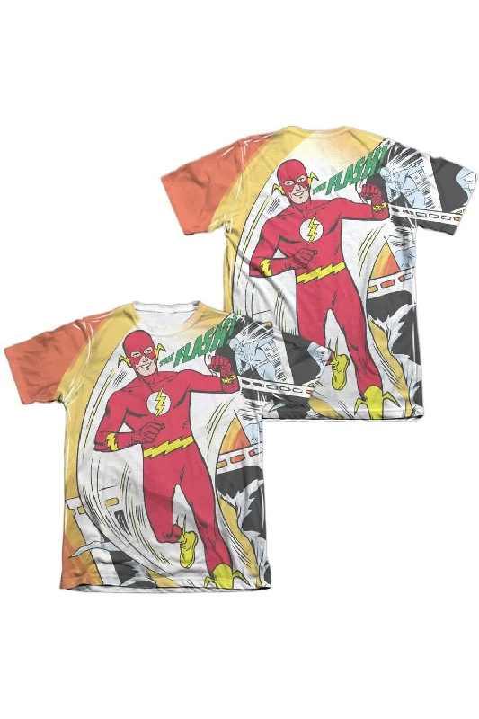 Men's Shirts with Velcro ClosuresJustice League of America Filmstrip (Front/Back Print) Adult Poly/Cotton Short Sleeve Tee / T-Shirt