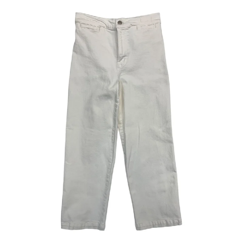 Hipster Skinny Men's JeansJeans Wide Leg By Madewell In White Denim, Size:0