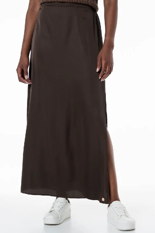Men's Pants with Contrast StitchingSlip Skirt _ 155717 _ Brown
