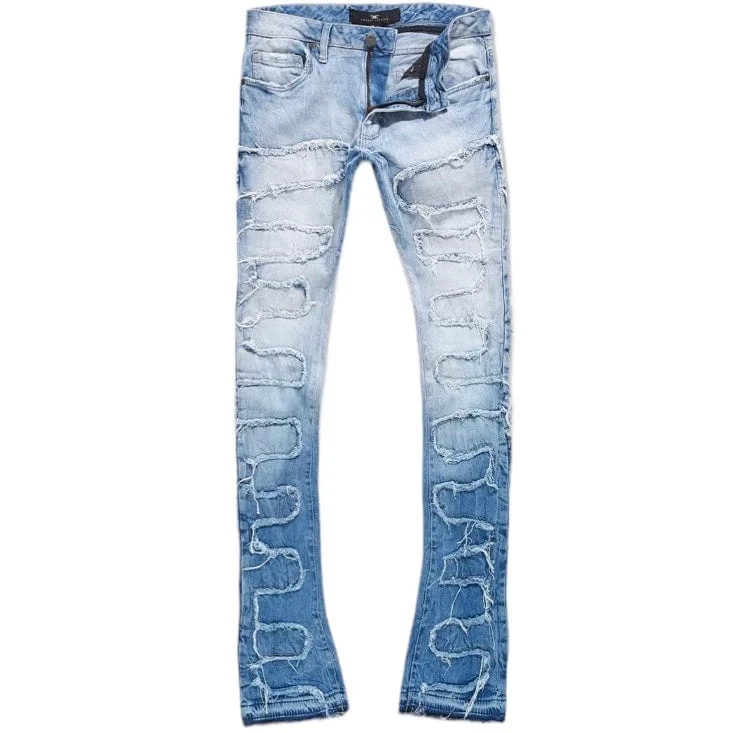 Men's Pants with Deep PocketsJordan Craig Martin Stacked Python Denim (Sky Blue) JTF1130