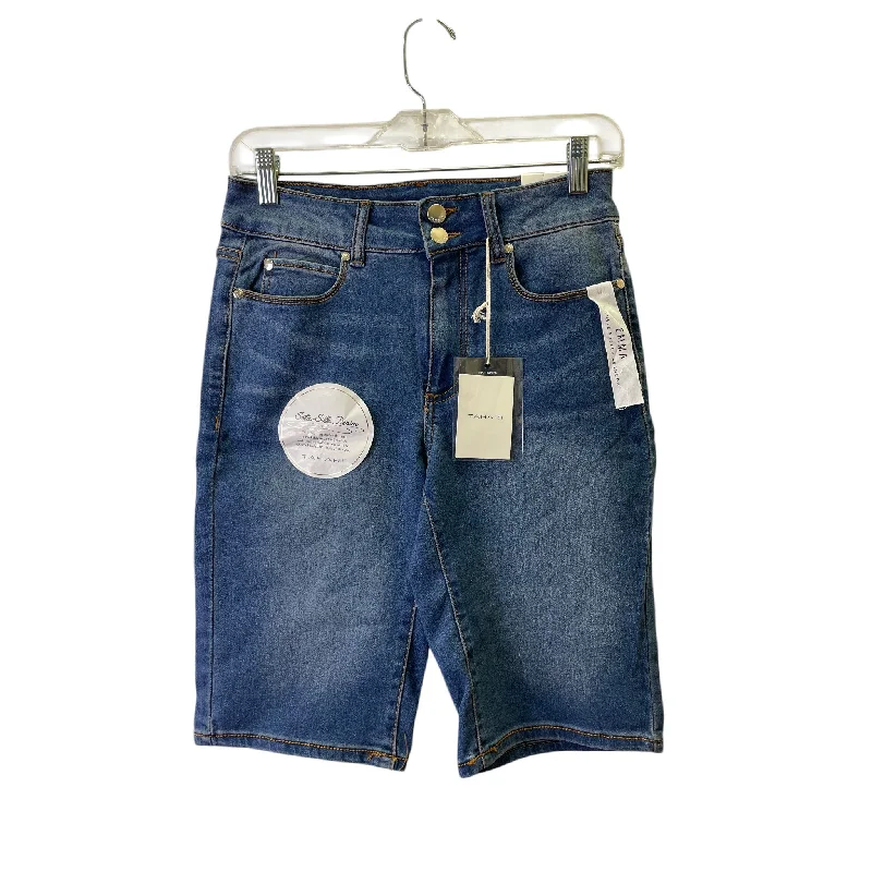 Men's Pants with Shallow PocketsShorts By Tahari By Arthur Levine In Blue Denim, Size:6