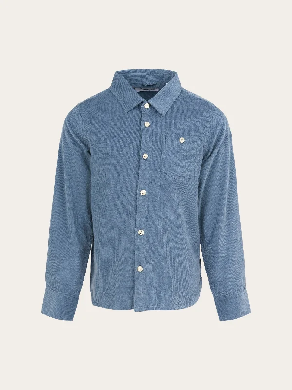 Men's Long-Sleeve Shirts for Year-Round WearCorduroy shirt - China Blue