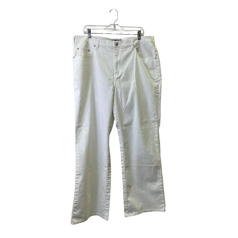 Leather Patch Men's JeansJeans Wide Leg By Avenue Blues In White, Size:18