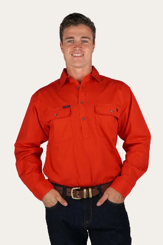 Men's Moisture-Wicking Shirts for All-Day ComfortKing River Half Button Work Shirt - Red