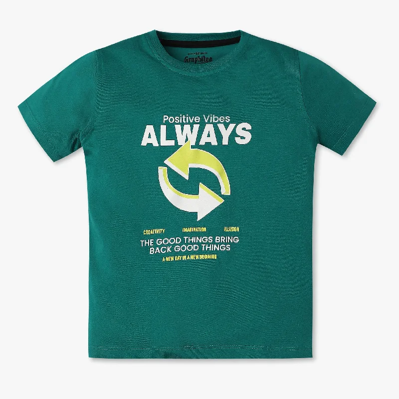 Men's Shirts with Drawstring WaistbandsBoys Graphic Crew Neck Half Sleeve T-Shirt