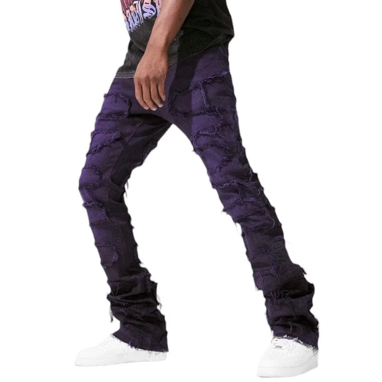 Men's Pants with Graphic PrintsJordan Craig Martin Stacked Oasis Denim (Purple) JTF1131