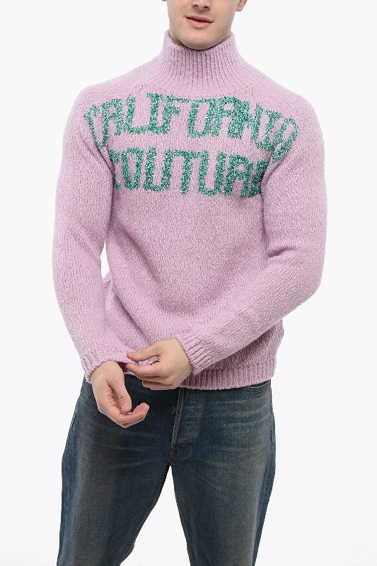 Dior DIOR X ERL Turtleneck Pullover with Lurex Embroidery