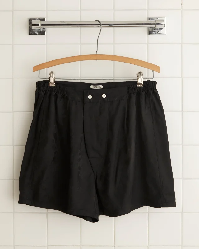 Casual Men's ChinosFootball Jacquard Boxers - Black