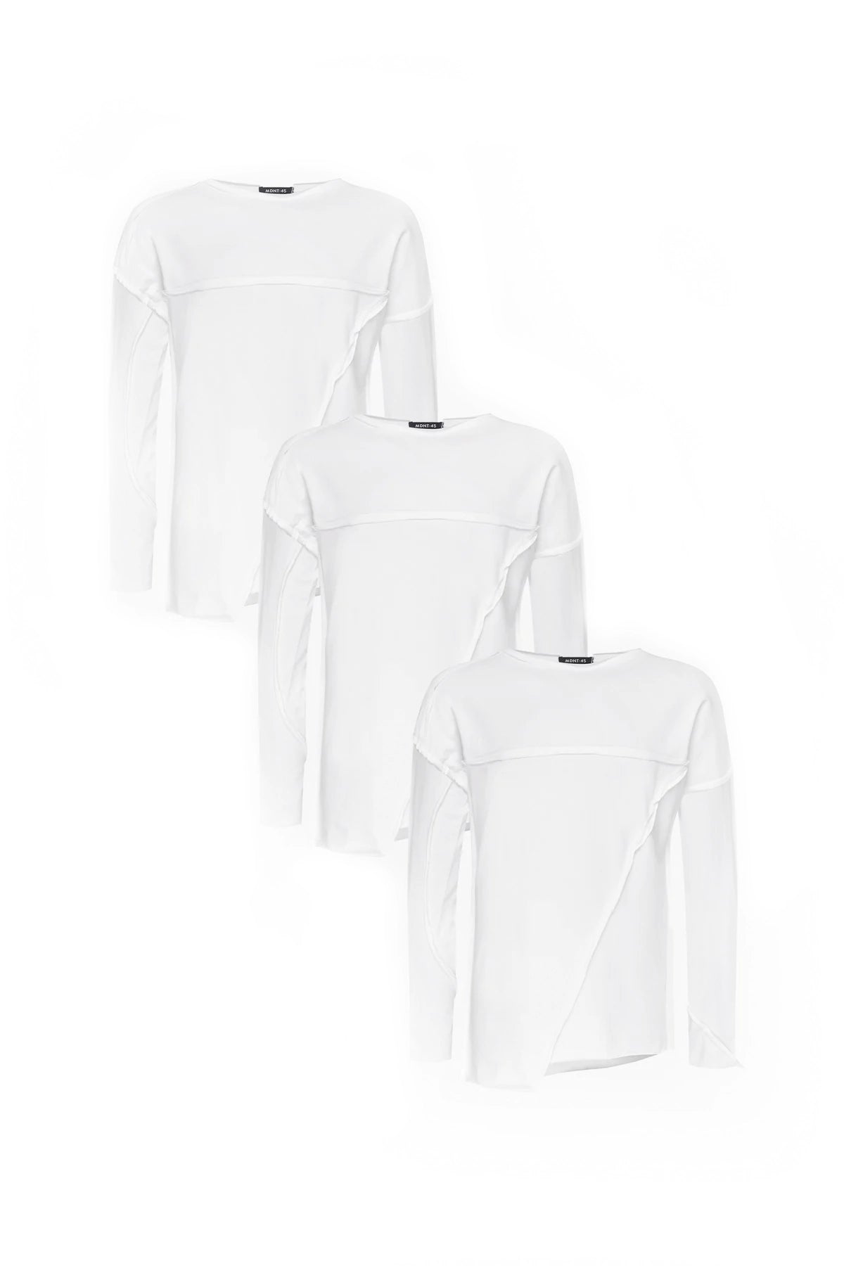 Men's Shirts for HuntingBundle: 3x White Long Sleeve T-shirt