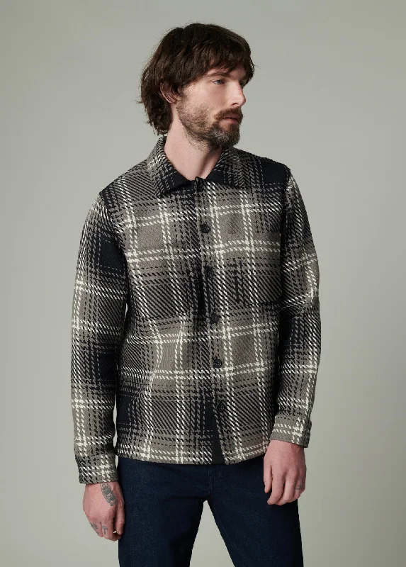 Men's Wingtip-Collar Shirts for a Classic TouchLEON PLAID OVERSHIRT
