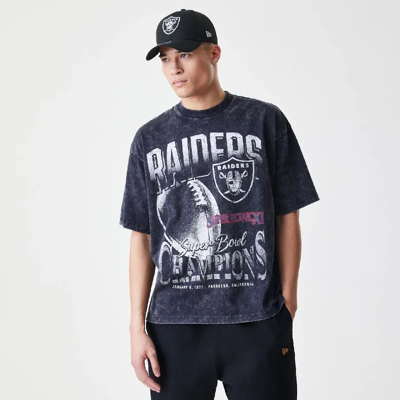 Men's Shirts with Spread CollarsLas Vegas Raiders Sport Classic Black T-Shirt