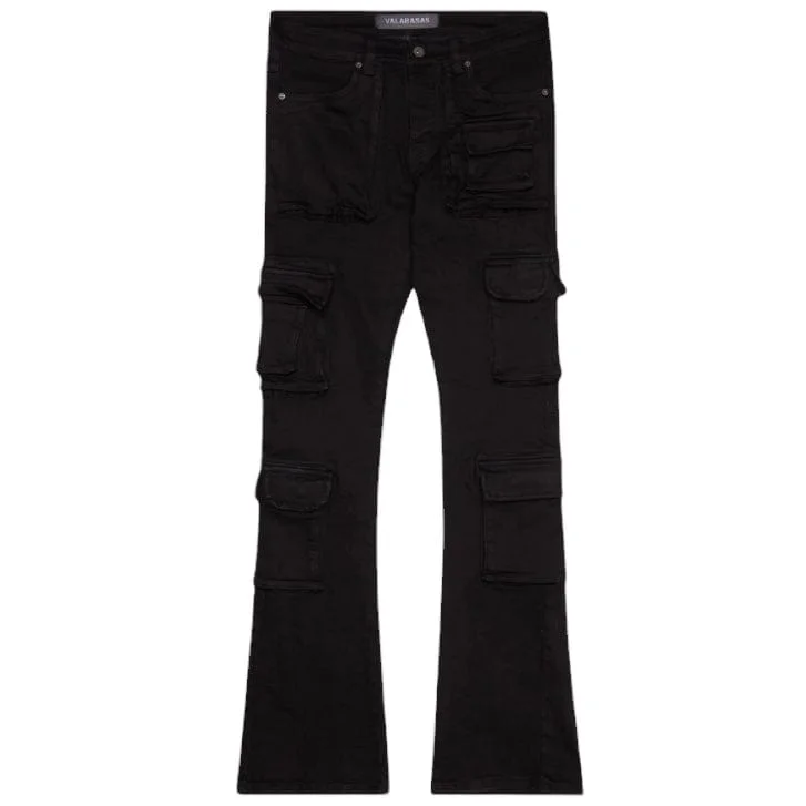 Men's Pants with Water-Resistant FabricValabasas Expanse Stacked Denim Jean (Black) VLBS13101623