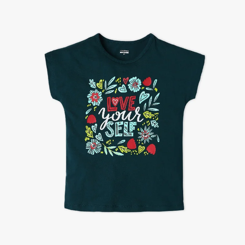 Men's Shirts with Appliquéd SleevesGirl's Regular Fit Graphic T-Shirt