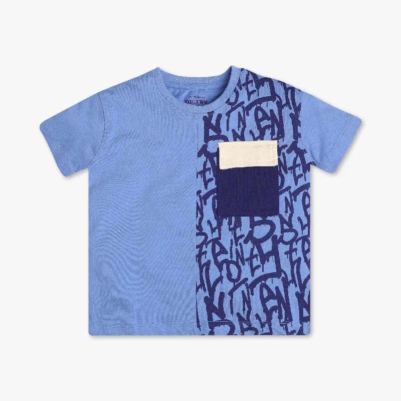 Men's Shirts with Pleated HemlinesBoy's Regular Fit Printed T-Shirt