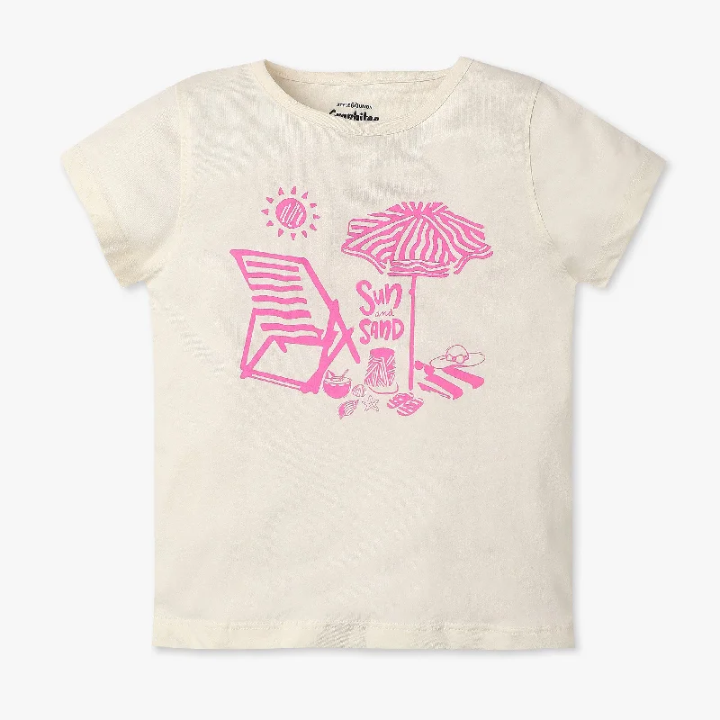 Durable Men's Work ShirtsGirls Graphic Crew Neck Fun Playtime T-Shirt