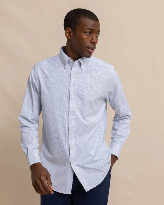 Men's Travel Shirts for Easy PackingTeam Colors Gingham Intercoastal Sport Shirt