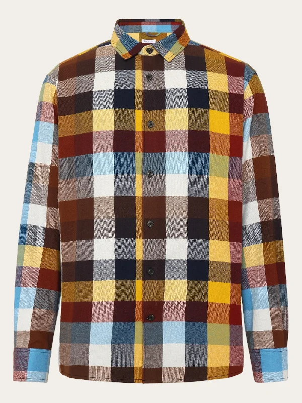 Men's Tailored Shirts for a Sharp AppearanceLoose fit checked flannel shirt - GOTS/Vegan - Multi check