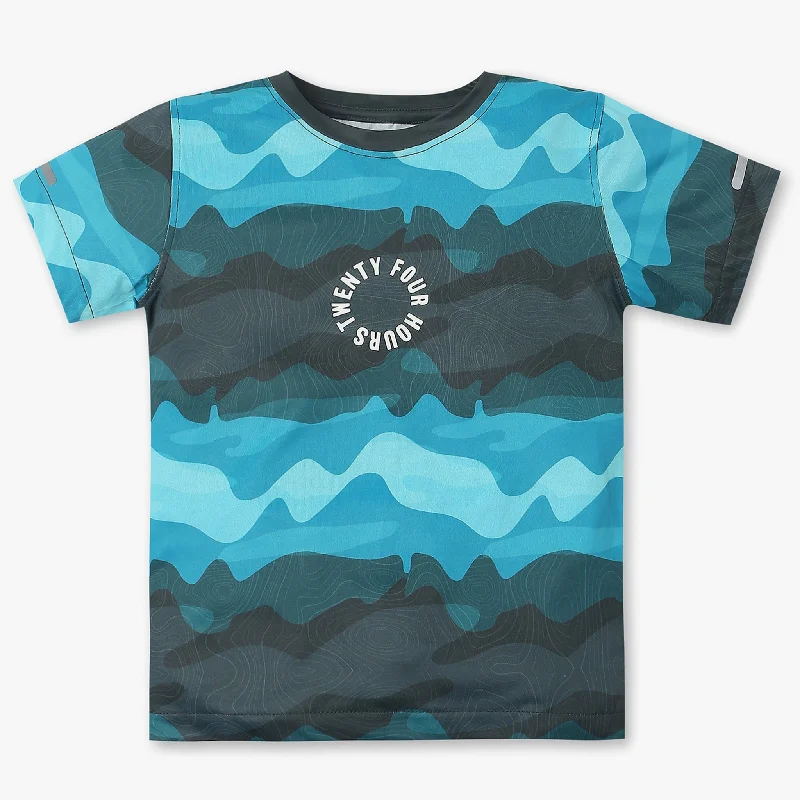 Men's Shirts with Button-Down CollarsBoys Regular Fit Printed T-Shirt