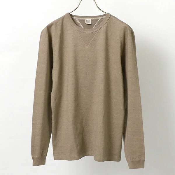 Men's Shirts with Abstract DesignsBARNS / COZUN Knit Vintage Long Sleeve Crew Neck T-Shirt