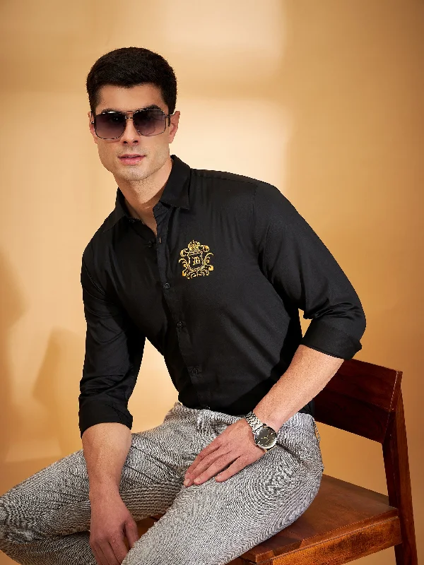 Men's Denim Shirts for a Rugged LookBlack Partywear Shirt