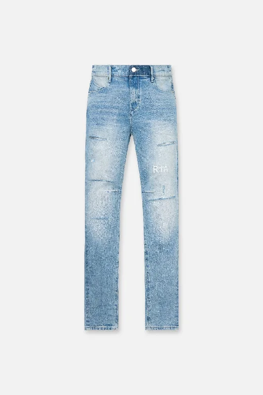 Warm Men's Fleece-Lined PantsBRYANT SKINNY JEAN | FADED DISTRESSED BLUE
