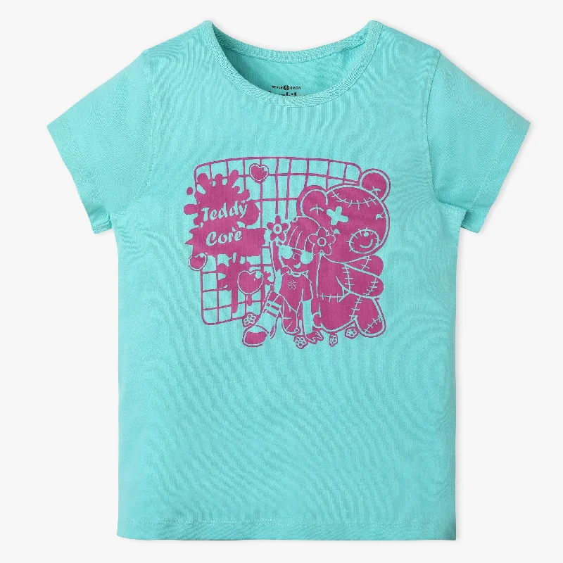 Men's Shirts with TiesGirls Graphic Crew Neck Fun Playtime T-Shirt