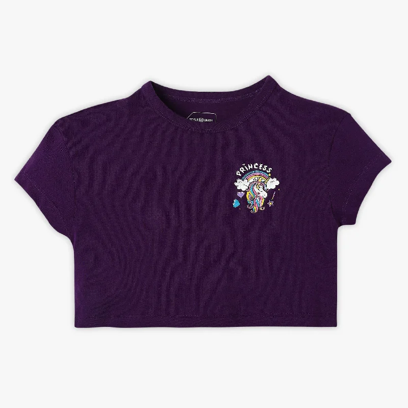 Men's Shirts with Hidden ButtonsGirl's Regular Fit Printed T-Shirt