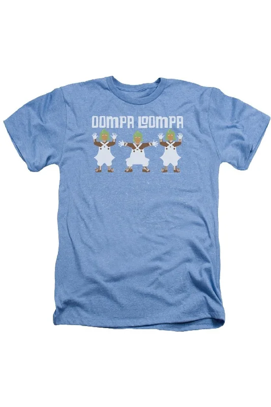 Men's Long-Sleeved ShirtsWilly Wonka And The Chocolate Factory Oompa Loompa Adult Heather Tee / T-Shirt