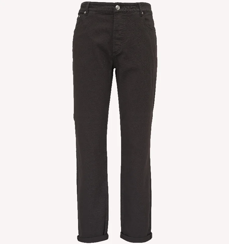 Men's Pants with Slant PocketsBrunello Cucinelli 5-Pocket Jeans in Coffee