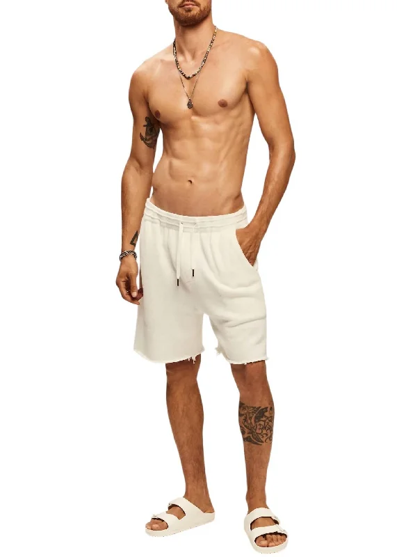 Durable Men's Work PantsChris Knit Shorts In White
