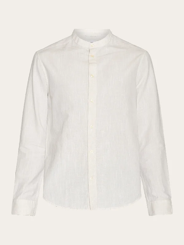 Men's Camouflage Shirts for an Outdoor AppealCustom fit linen stand collar shirt - Light feather gray