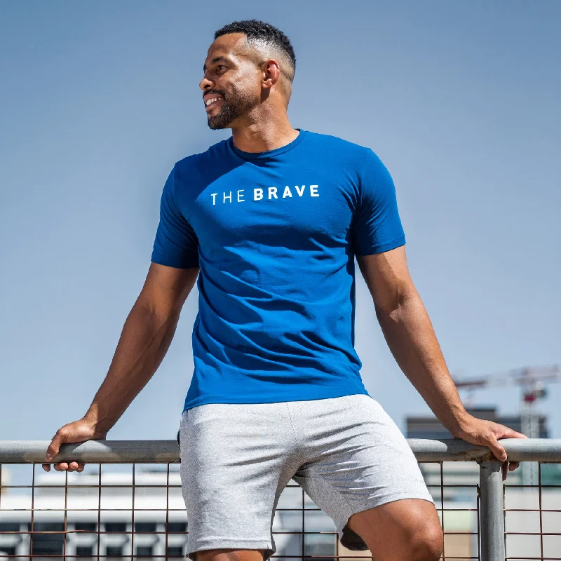 Men's Shirts with Plaid PatternsThe Brave - Men's Signature T-Shirt - AIRFORCE BLUE