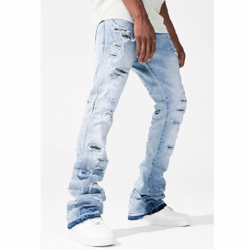 Men's Pants with Welt PocketsJordan Craig Martin Stacked Wolverine Denim (Sky Blue) JTF1134